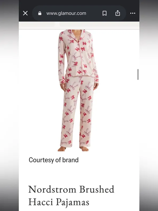 Women’s Pink Bow-Print Pajama Top – Nordstrom NWOT - Image 2