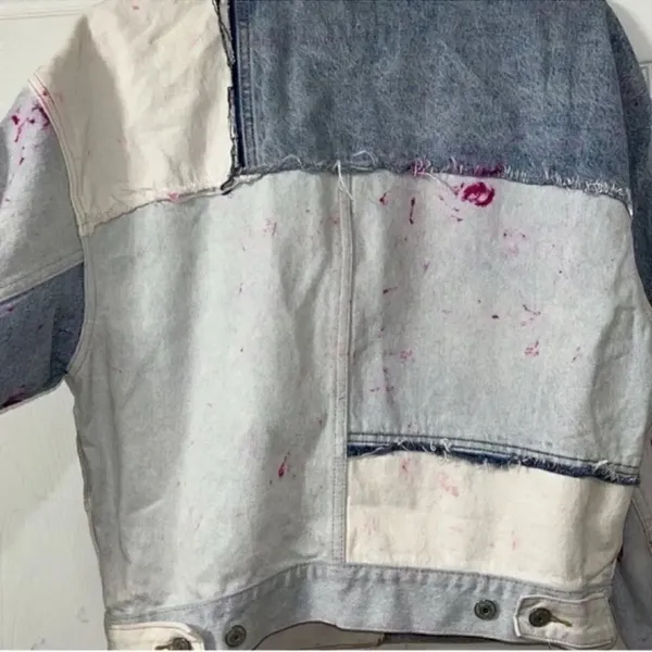 Levi's Light Blue Denim Oversized Jacket(Size XS) - Image 7