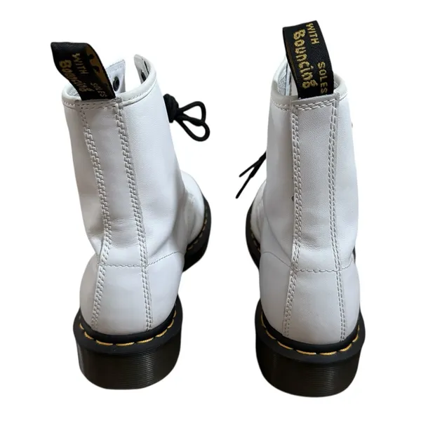 Dr Martens The Original 1460 Boots Womens Size 8 White‎ 8 Hole Shoes - Image 5