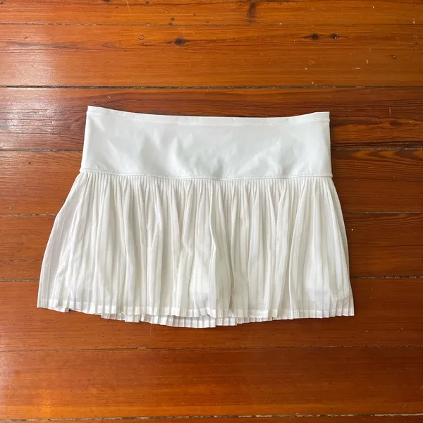 Athleta A-Game Pleated Mesh Skort White Balletcore Pickleball/Tennis/Golf-XL 🧡🎀 - Image 3