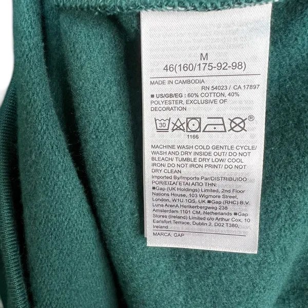 GAP Logo Crewneck Sweatshirt Green Women’s Size Medium NWT - Image 4