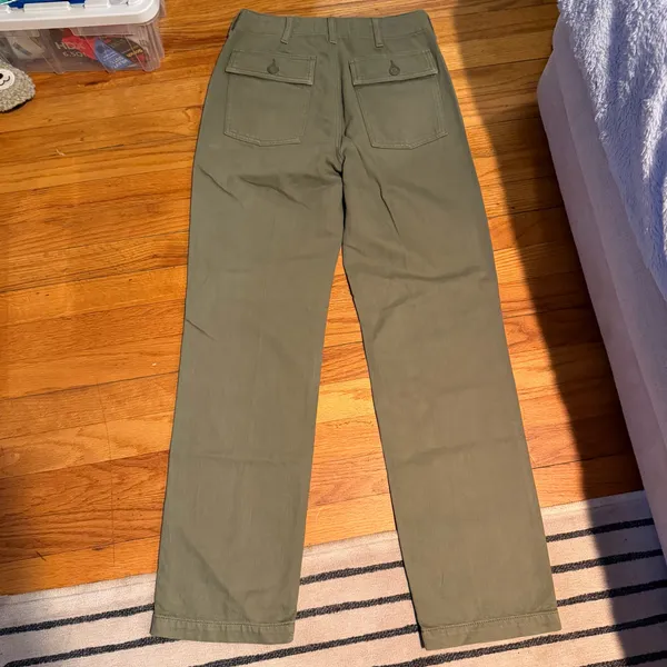Denim Forum The '90s Utility Hi-Rise Loose Jean Bitter Sage Sz 25 - Image 4