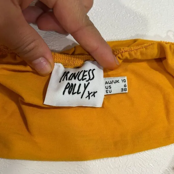 Princess Polly Mustard Lace Trim Bralette Top Size 6 US / AU 10 - Image 4