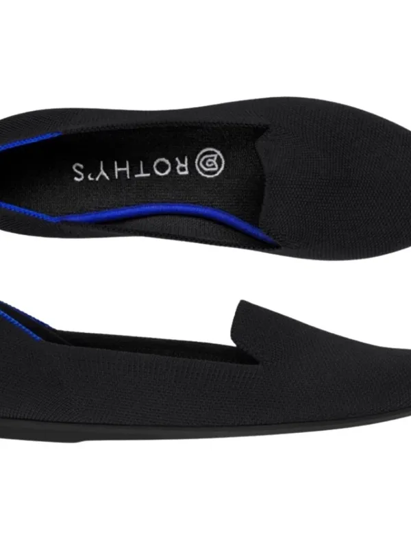 Rothy's The Lounge Loafer Slip-On Flats Womens 7 Black Minimalist Neutral Preppy - Image 2
