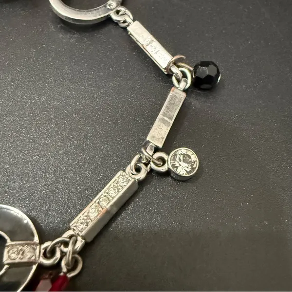 SWAROVSKI Crystal Swan Signed Silver-tone Toggle Bracelet 12.2g. - Image 13