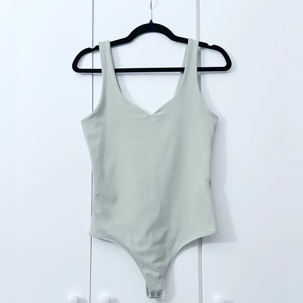Abercrombie & Fitch Soft Matte Seamless Sweetheart Bodysuit - Mint Green - S - Image 3