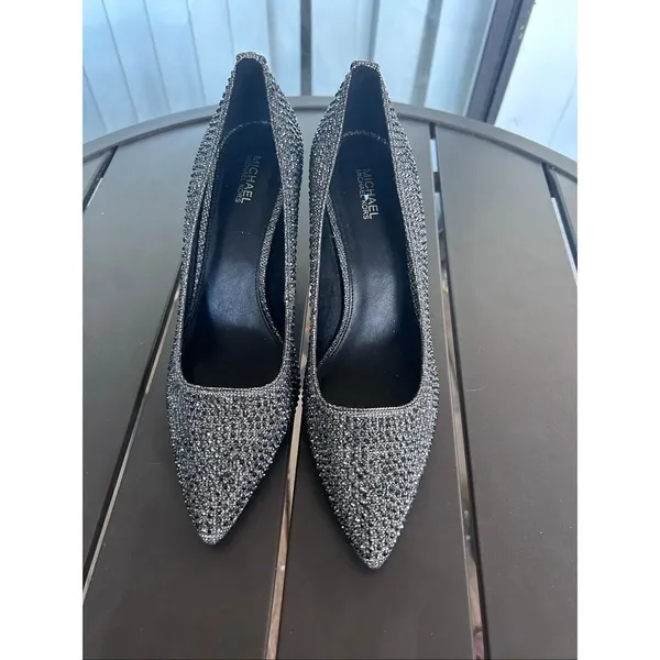 Michael Kors Black Rhinestone Pumps Size 8M - Image 11
