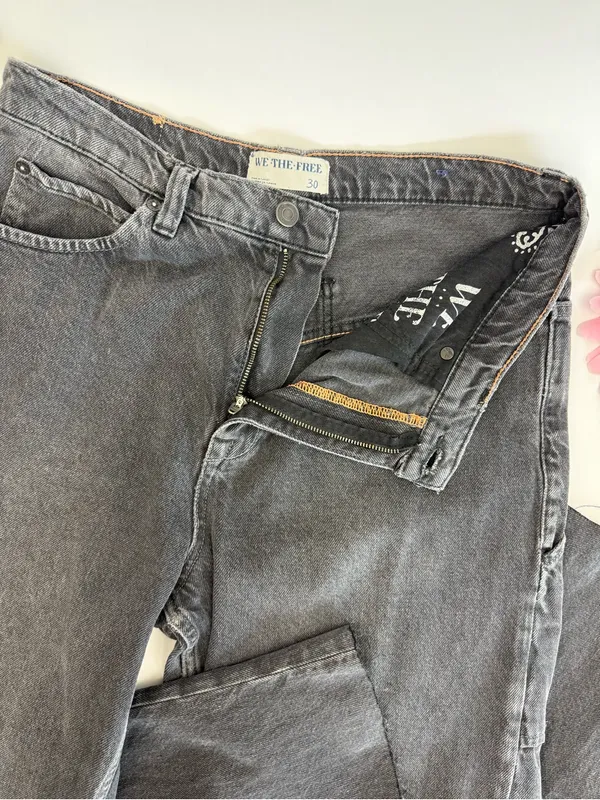 Free People X We The Free Tinsley Baggy High-Rise Jeans Celestial Black - Image 11