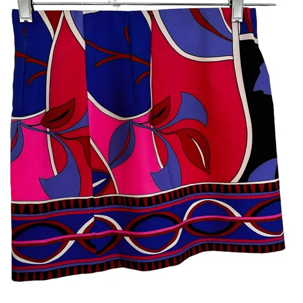 Zara Short Skirt With Print Multicolored Size Small - Image 5