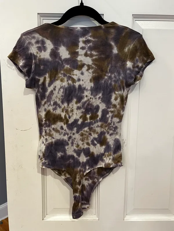 Olivaceous Purple Tie Dye Bodysuit - Image 2