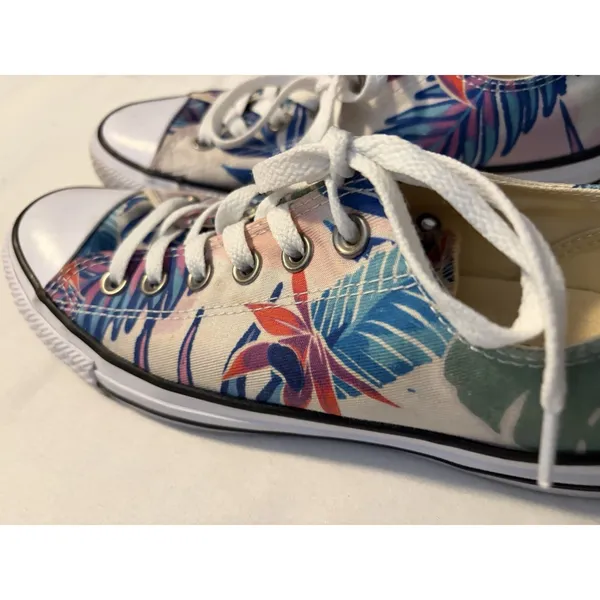 Converse Chuck Taylor All Star Tropical Palm Leaf Low Top‎ Sneakers Womens 8 - Image 4