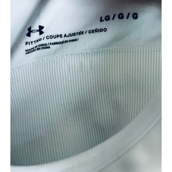 Under Armour Sports Bra White Large Pullover Lightweight - Image 3