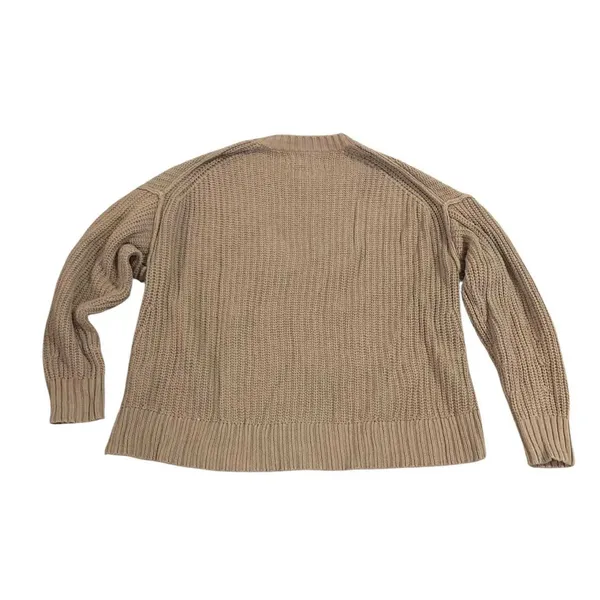 American Eagle Sweater XS Brown Shaker Stitch Cotton Oversized Grandmacore‎ - Image 3
