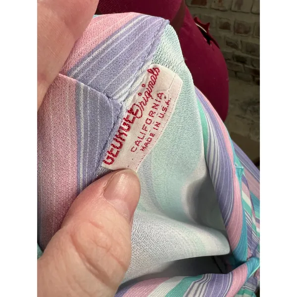 shirt dress striped pastel blue pink white matching belt - Image 9