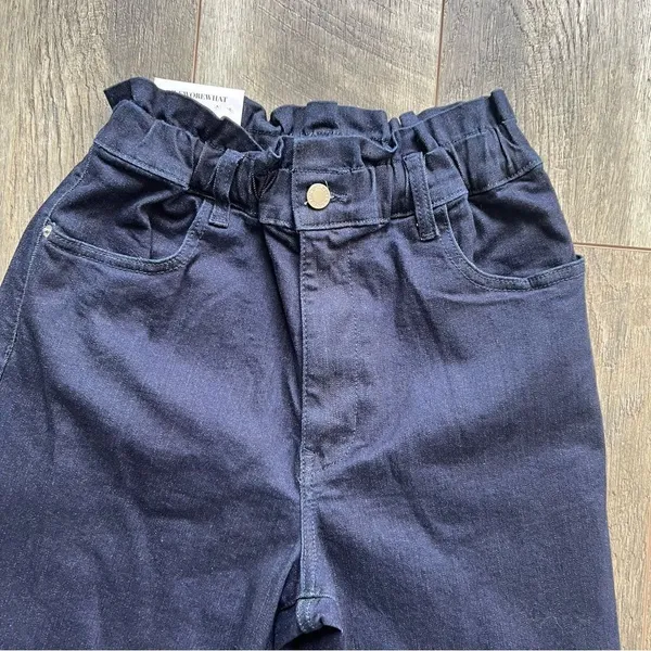 NWT WeWoreWhat Paper Bag Buckle Canal Denim Jeans Danielle Bernstein Size 28 - Image 3