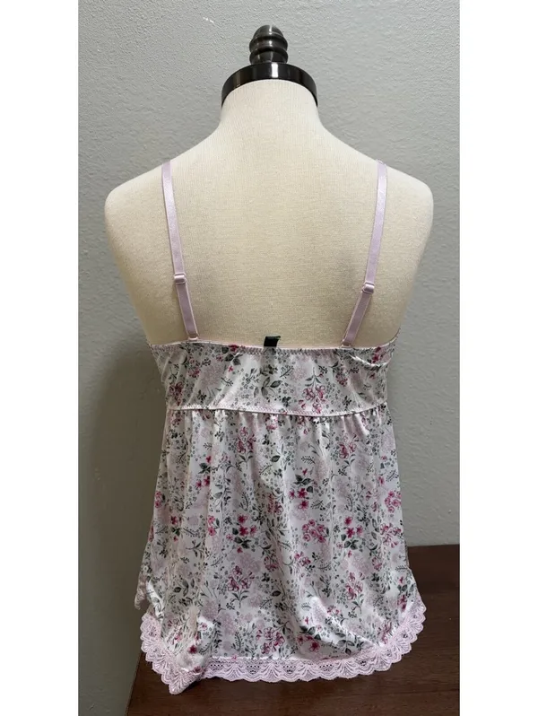 Y2K Laura Ashley Floral Babydoll Chemise Slip Nightgown Sz L - Image 3