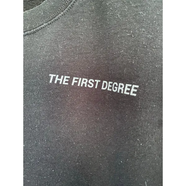 Gildan The First Degree Podcast Black Crewneck Pullover Size Medium - Image 4
