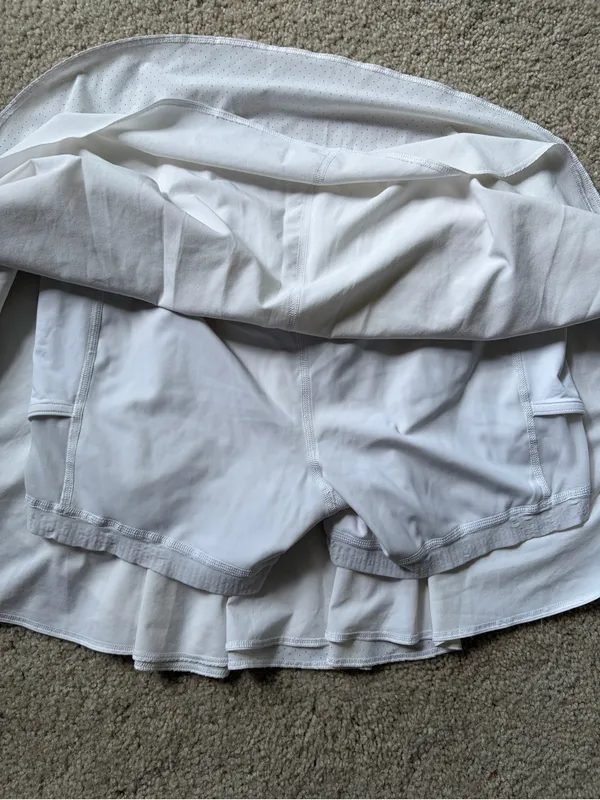 Lululemon women’s active court rival high rise white wear tennis skirt size 10 - Image 11