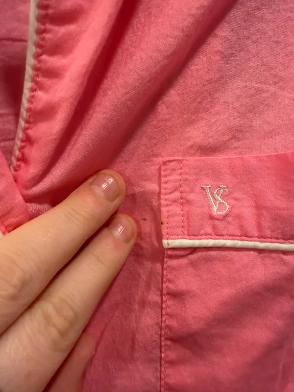 Victoria’s Secret Button-Down Collared Long Sleeve PJ Top and Shorts Set - Image 6