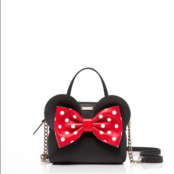 Kate Spade Minnie Mouse Mini Maise Crossbody Bag Purse Disney Black Ears Leather - Image 7