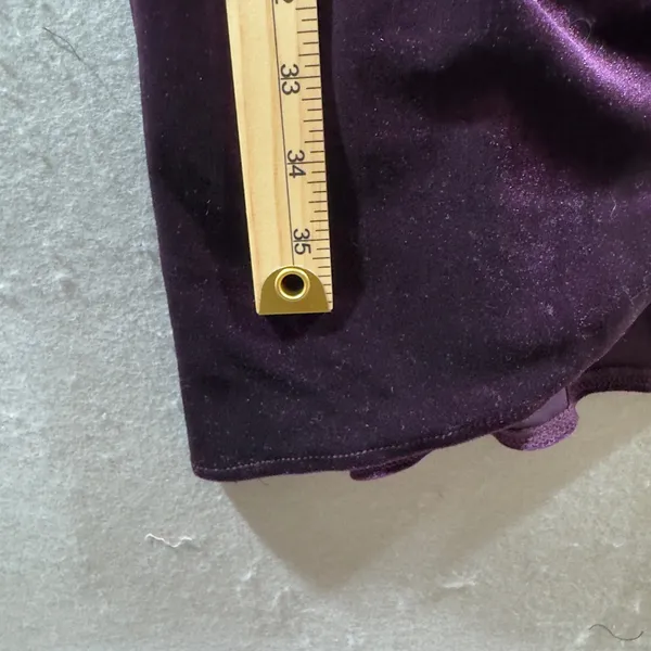 1692 | NWT Lulus Purple Velvet‎ Cowl Neck Ruched Side Drape Mini Dress Womens M - Image 5