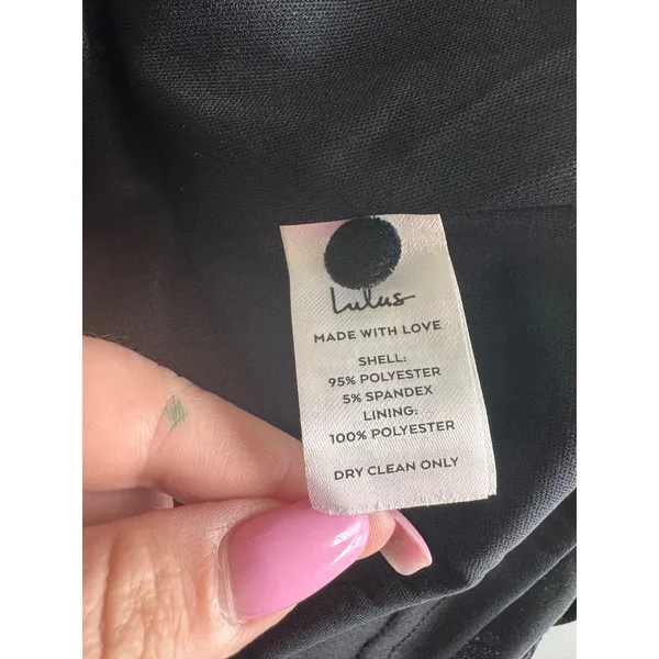 Lulus Black Velvet HOCO Button Front Mini Dress‎ Party Cocktail NWT Size XS - Image 8