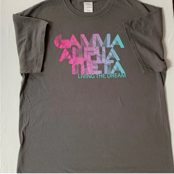 Sorority graphic short sleeve T shirts Delta Delta Delta and Gamma Alpha Theta - Image 7
