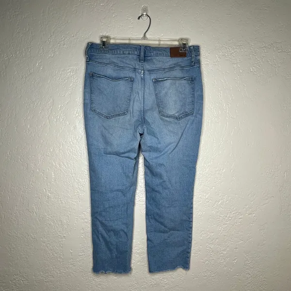 Madewell The Perfect Vintage‎ Jean Light Wash Raw Hem Denim NB068 Womens 32P - Image 2