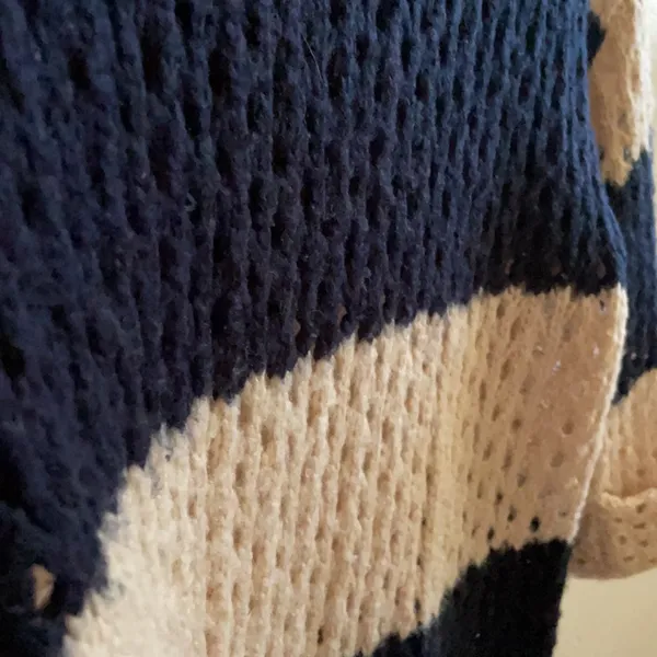 Cozy preppy striped sweater Blue Size L - Image 4