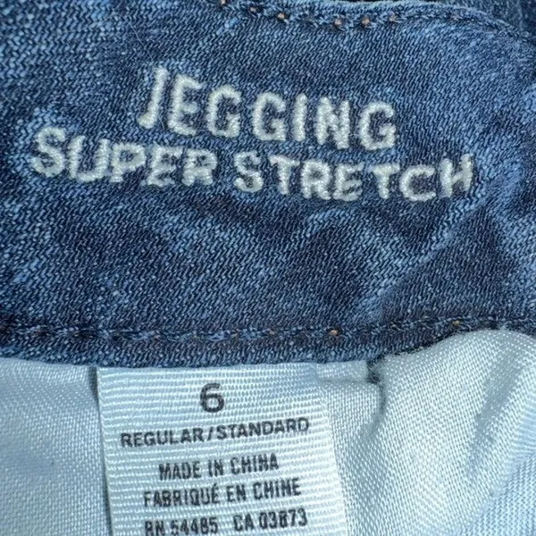 american eagle jegging super stretch distressed jeans size 6 dark wash skinny - Image 4