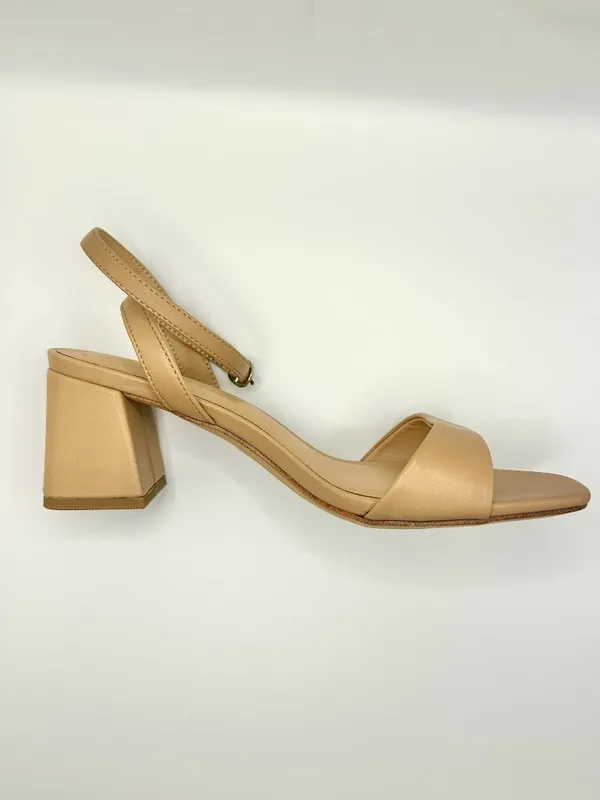 A New Day Shannon Tan Nude Flare Block Heel Sandals Ankle Strap Memory Foam 6.5W - Image 8
