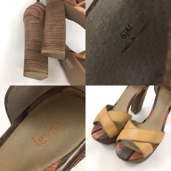 Levity Chunky Heels Platform Sandals 8.5 - Image 8
