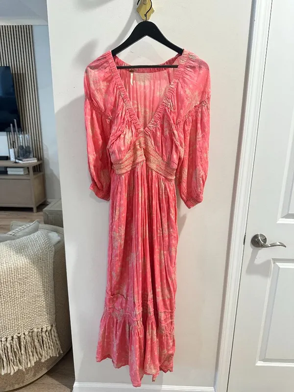 FREE PEOPLE Golden Hour Maxi in Electropop Combo Size Medium - Image 5