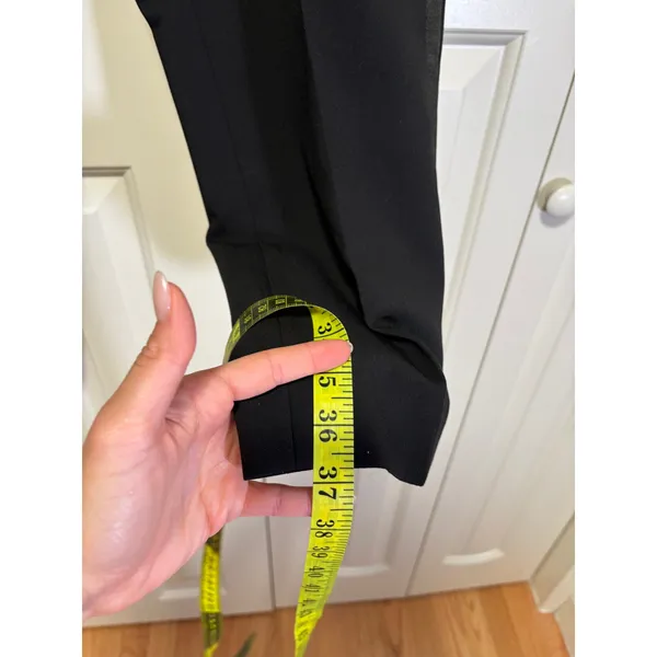 Zara Women's Black Tuxedo Dress Pants Satin Waistband Size L - Image 5