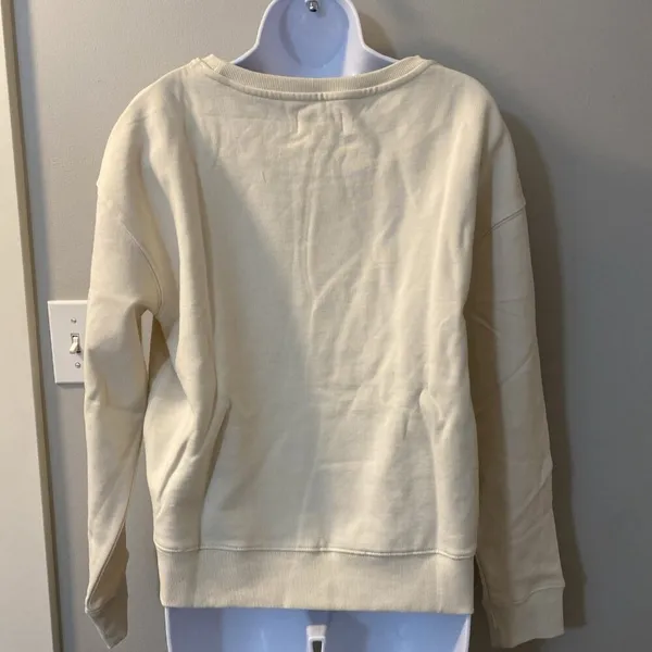 NEW PACT Med 100% Organic Cotton Baby Bellas Mushroom Cream Slouchy Sweatshirt - Image 3
