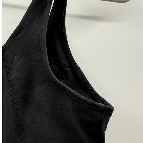 Lululemon Align Tank Top Womens 8 Black‎ Nulu Cropped V Neck Shelf Bra Yoga Gym - Image 6