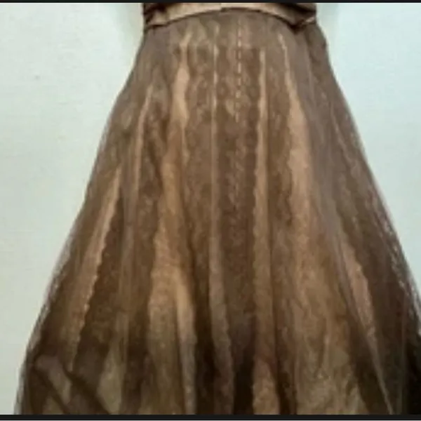 BCBGMaxAzria Strapless Dress in Rich Brown - Image 3