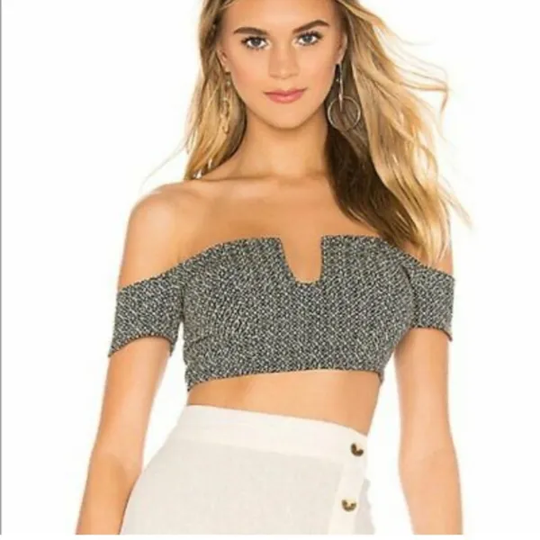 Free People Intimately Lucky Now Brami Crop Top Black Boho New w tag W-553 Sz S - Image 2