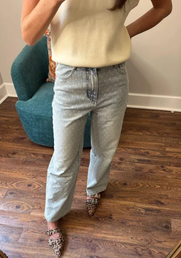 These Three Boutique Polka dot denim jeans - Image 3
