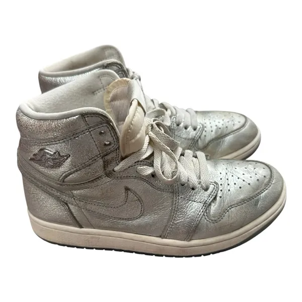 Jordan 1 Retro High OG‎ Metallic Silver FN6622-001 Womens 8 Sneakers - Image 7
