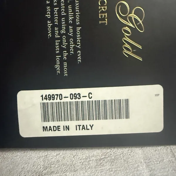 Victoria's Secret Signature GOLD "V" STKING Panty RARE & Discontinued BLACK C‎ - Image 5