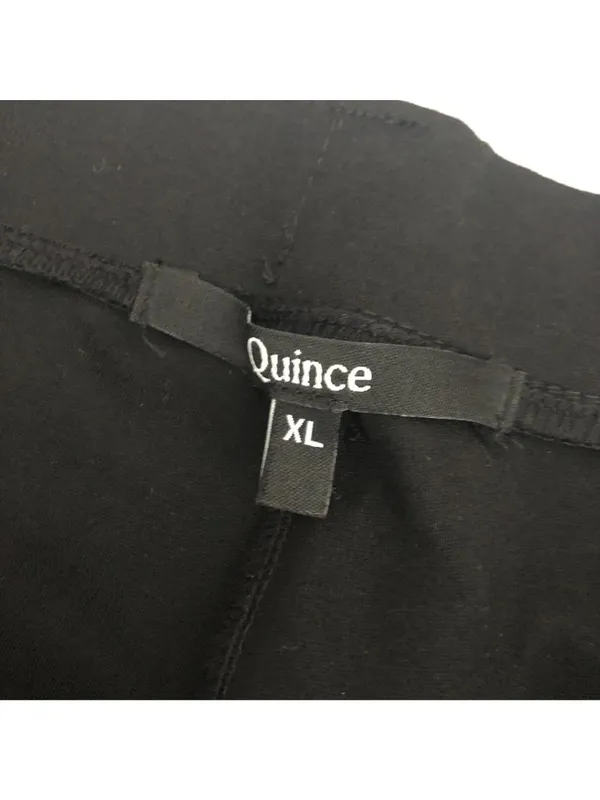 Quince Ultra-Stretch Ponte Straight-Leg Pants Black Pull On XL Petite - Image 3
