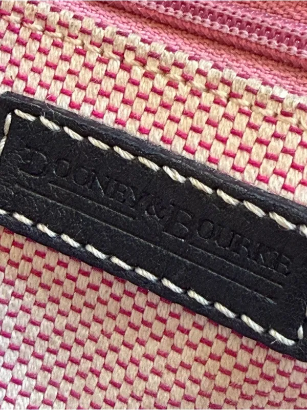 Dooney & Bourke Vintage Rare Zip Satchel Black & Gray - Image 10