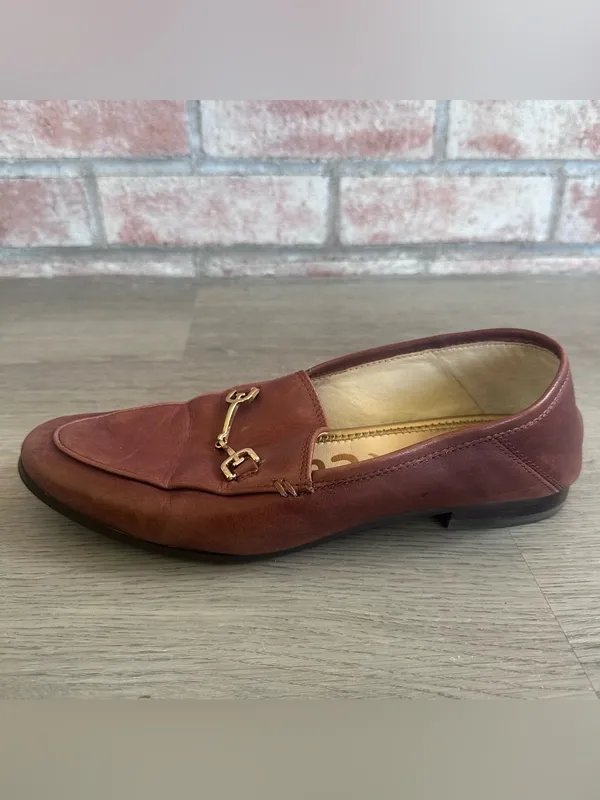 Sam Edelman Lorraine Brown Horse Bit Loafers Women’s 6 Leather Heritage Academia - Image 5