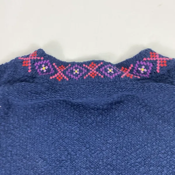 Tommy Bahama Sweater Dress‎ Womens Medium Navy Blue Embroidered Tunic Pullover - Image 8