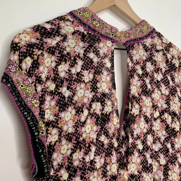 Poupette St. Barth Women's Boho Pink Fressia Amora Romper Size Small - Image 4