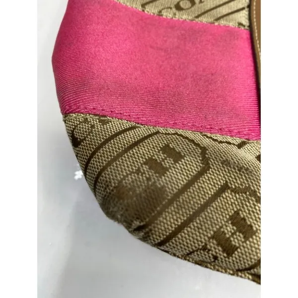 COACH Large Tan Brown Pink Tote Bag Msrp $350 - Image 7