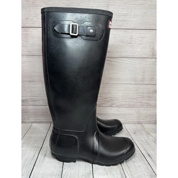 Hunter Original Women's Tall Rain Boots, US Size 8 m/9 F Black - Image 2