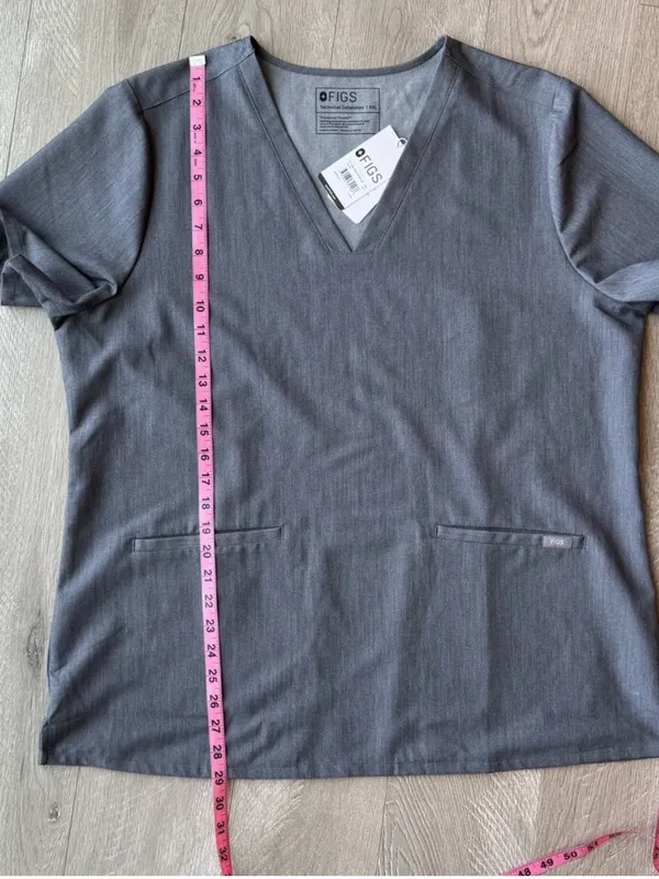 NWT Figs Casma Three Pocket Scrub Top Graphite Size XXL PO# 1327 - Image 9