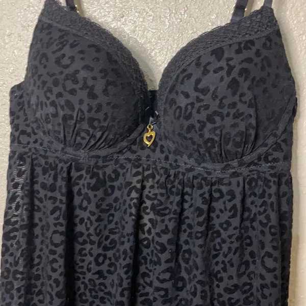 Thalia Sodi cheetah black babydoll - Image 4